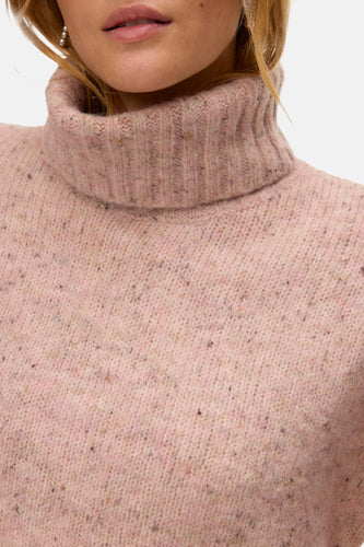 Pull à col roulé - rose - VERO MODA®