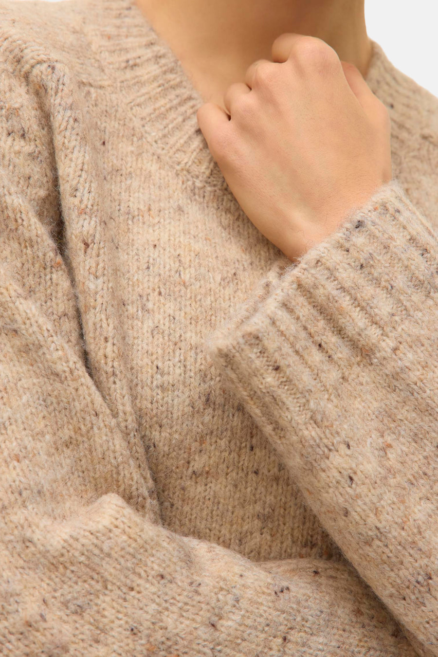 Pull à col rond - beige - VERO MODA®