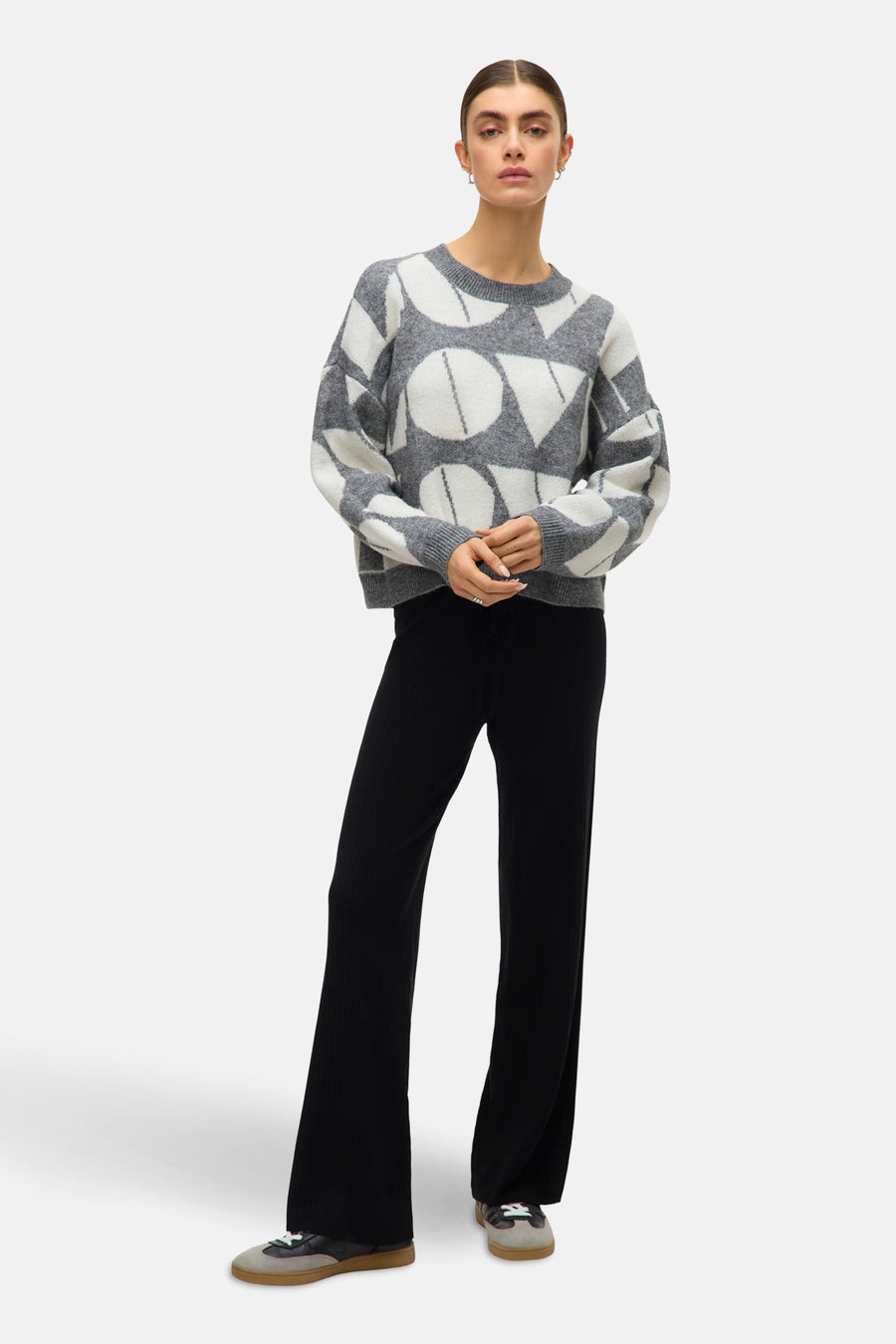 Pull à col rond - gris - VERO MODA®