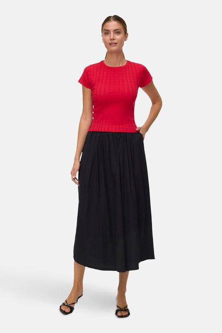 VMWILLOW POINTELLE C/S O-NECK PULL BOO