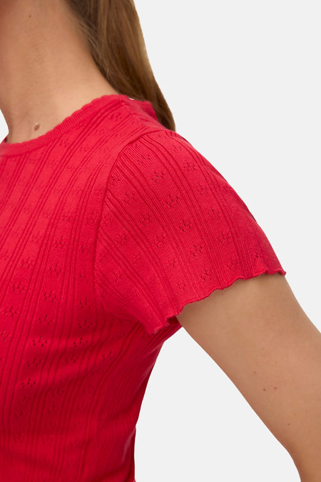 VMWILLOW POINTELLE C/S O-NECK PULL BOO