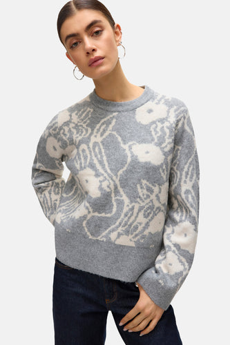 Pull à col rond - gris - VERO MODA®