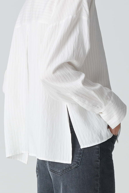 Chemise à manches longues - blanc