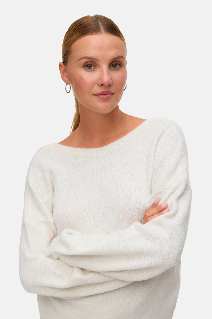 Pull à col rond - beige - VERO MODA®