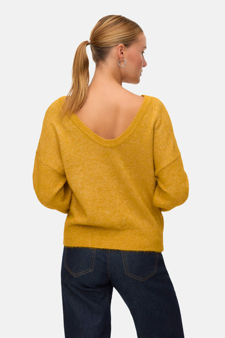 VMELLIE SHINE LS U-BACK PULLOVER BOO