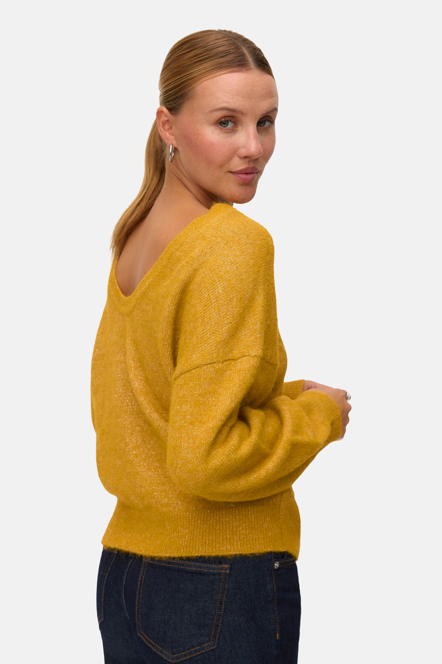 Pull à col rond - jaune - VERO MODA®