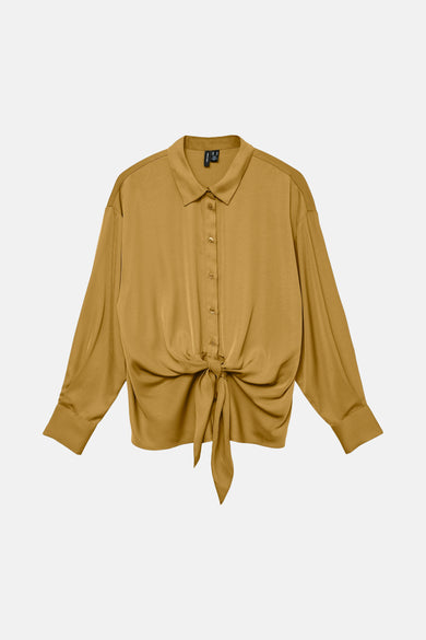 VMLEO LS SATIN KNOT SHIRT WVN EXP