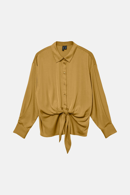 VMLEO LS SATIN KNOT SHIRT WVN EXP