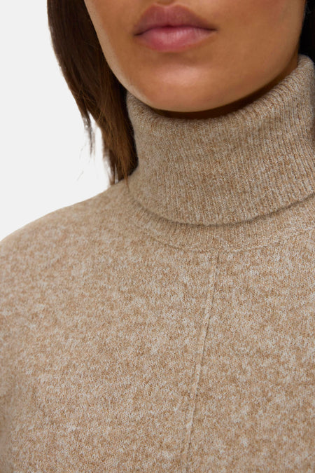 Pull col roulé beige - VERO MODA®