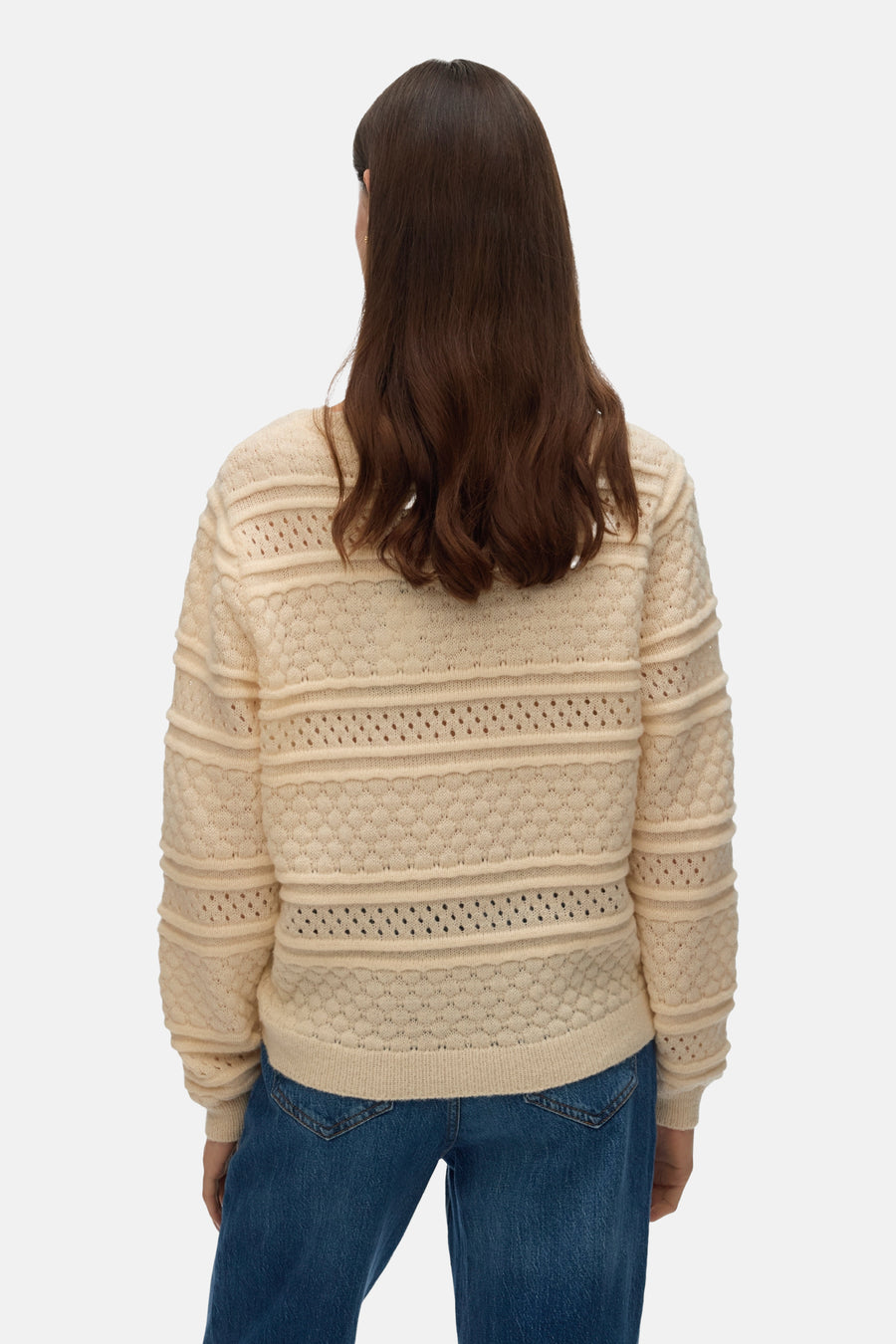 Pull à col rond - beige - VERO MODA®