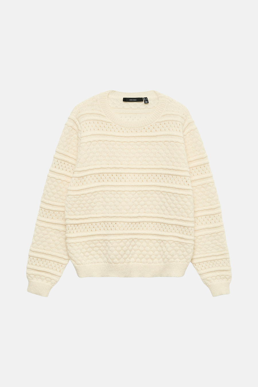 Pull à col rond - beige - VERO MODA®