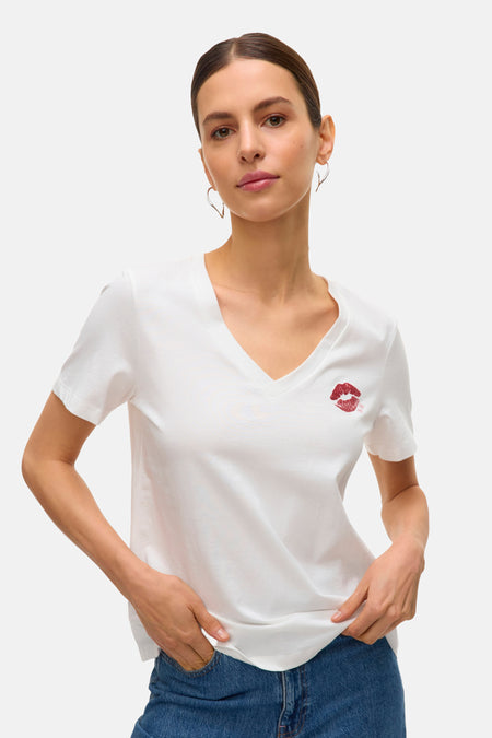 VMFEYOLA S/S V-NECK T-SHIRT JRS BTQ GA