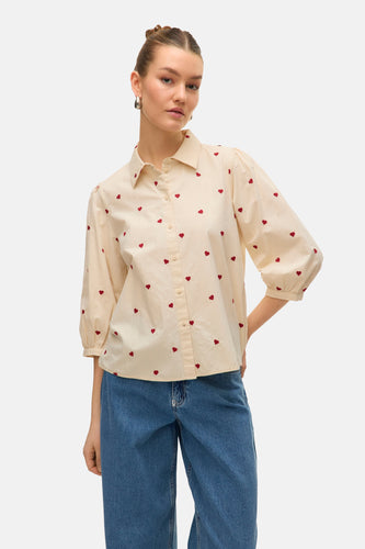 Chemise à manches courtes - beige - VERO MODA®