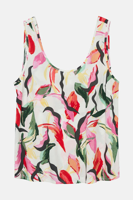 VMDUNA S/L U-NECK TOP WVN BTQ GA