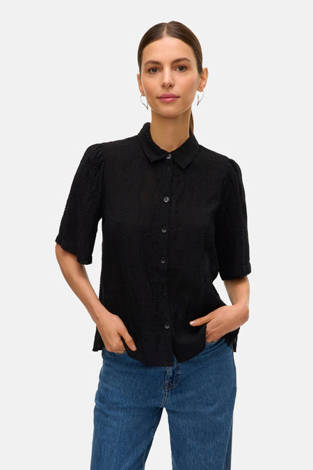VMFABIOLA 2/4 SHIRT WVN BTQ GA