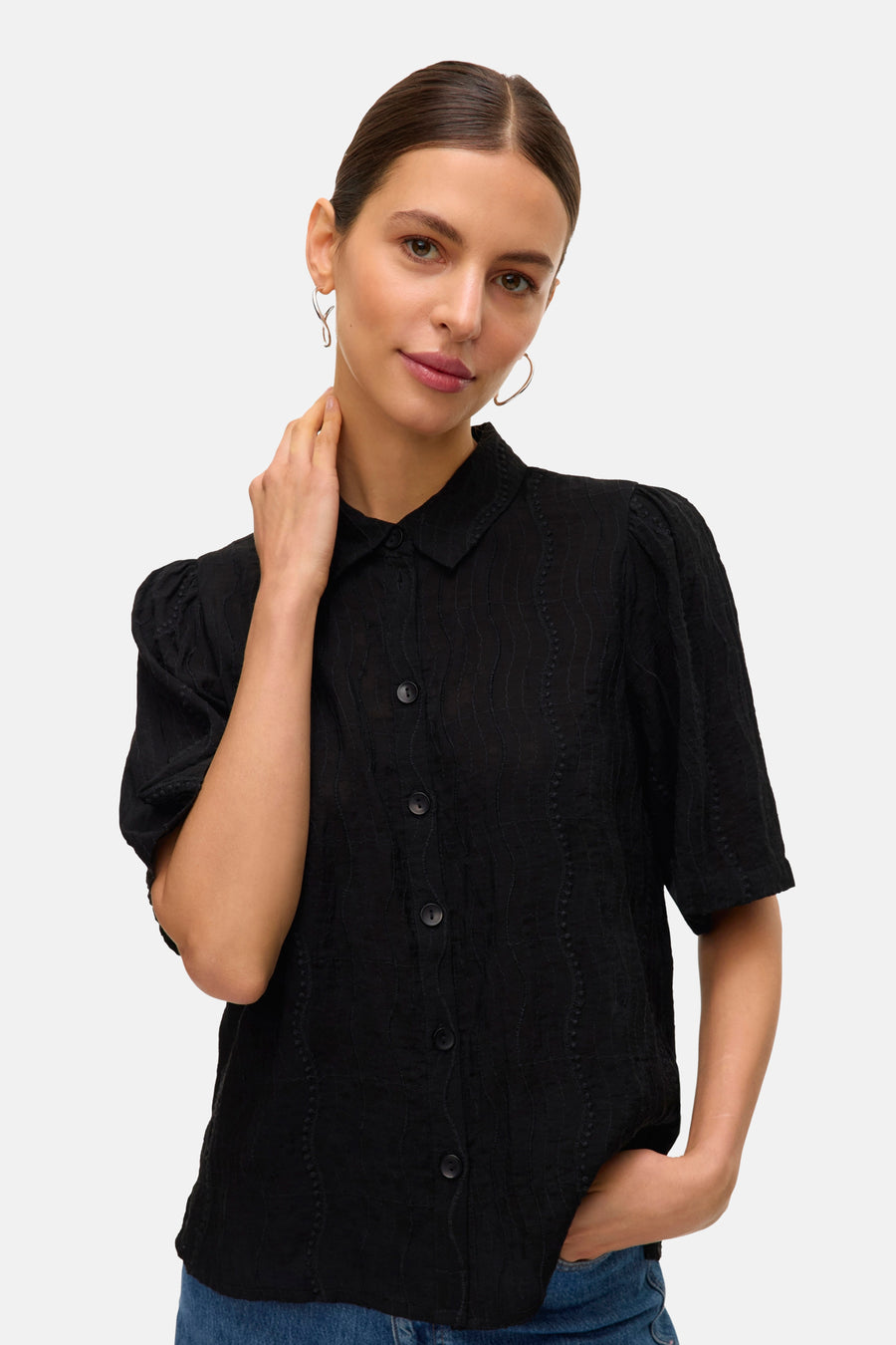 Chemise à manches courtes - noir - VERO MODA® - 4