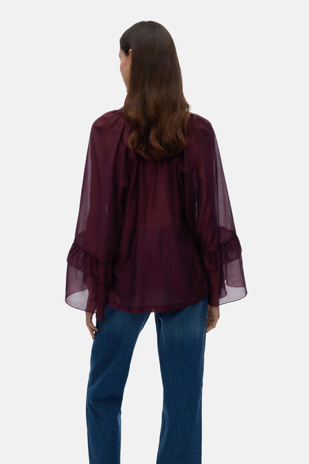VMJENNA 7/8 FRILL TOP WVN GA