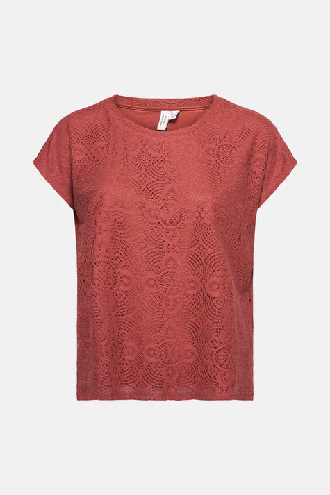 VMNINA SS CROCHET O-NECK T-SHIRT JRS BTQ