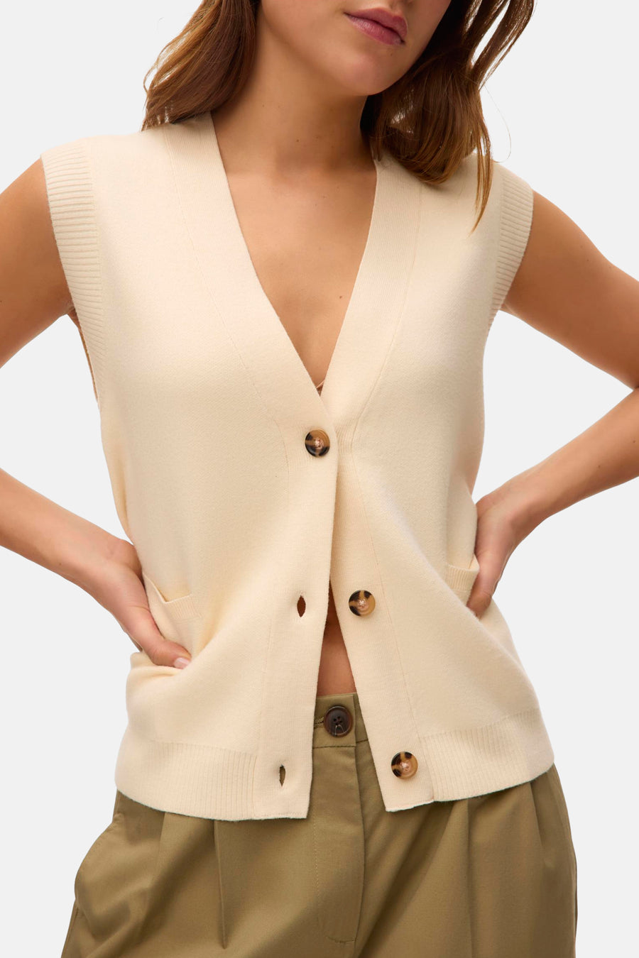 Gilet - beige - VERO MODA® - 4