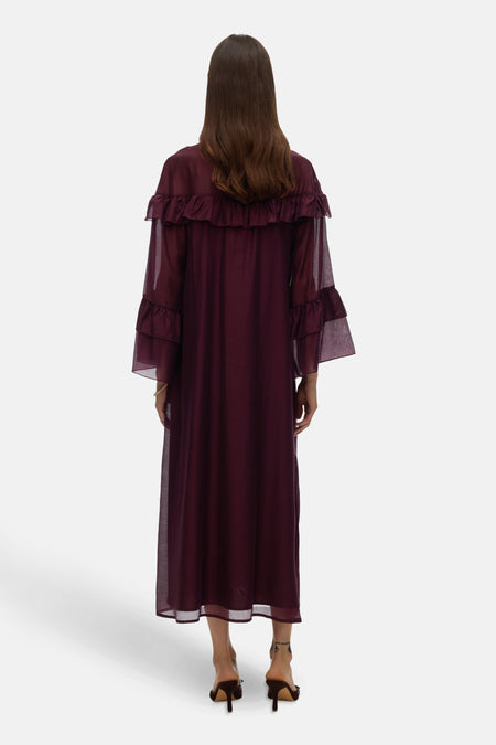 %VMJENNA 7/8 FRILL DRESS WVN GA