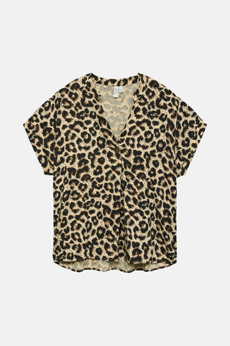 VMGEO SS V-NECK TOP WVN EXP BTQ