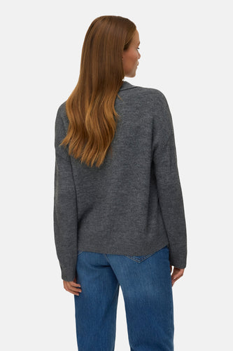 Pull à col en V - gris - VERO MODA®