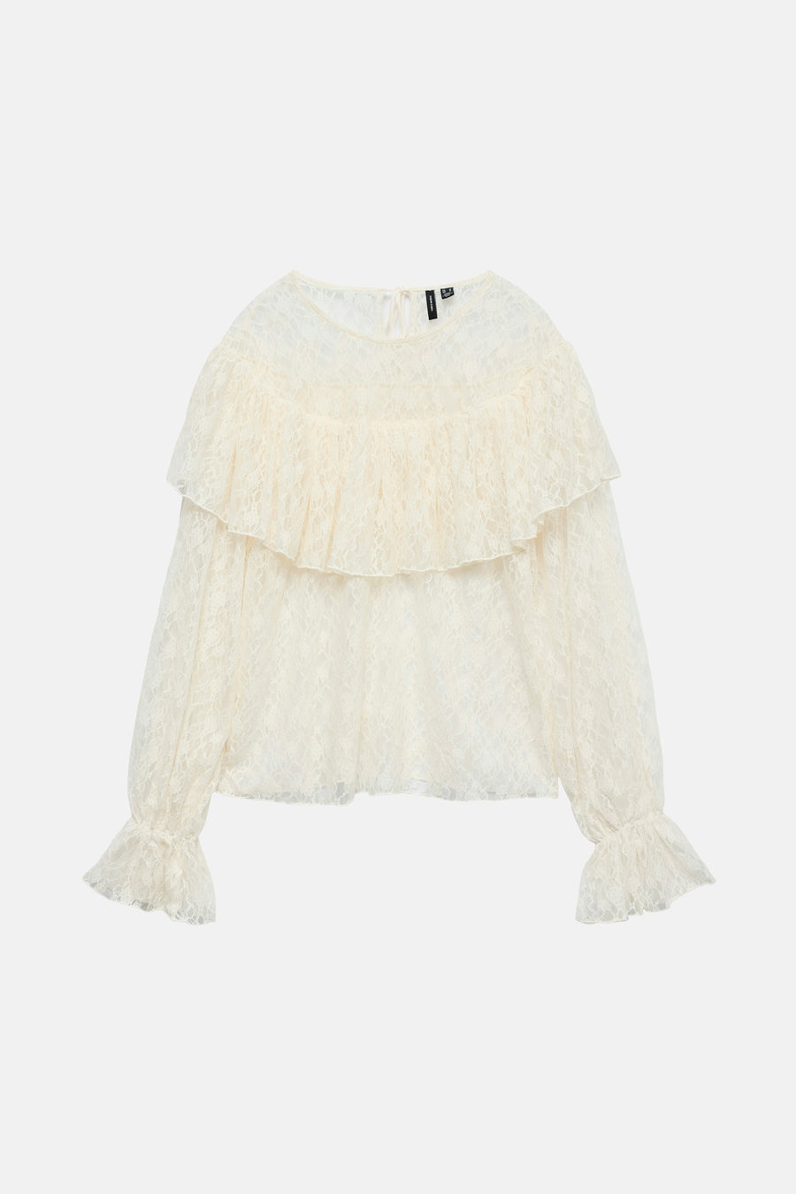 VMLOULOU LS FLOUNCE LACE TOP WVN