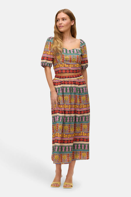 VMTRUELY TROPICAL SS CROP TOP WVN EXP