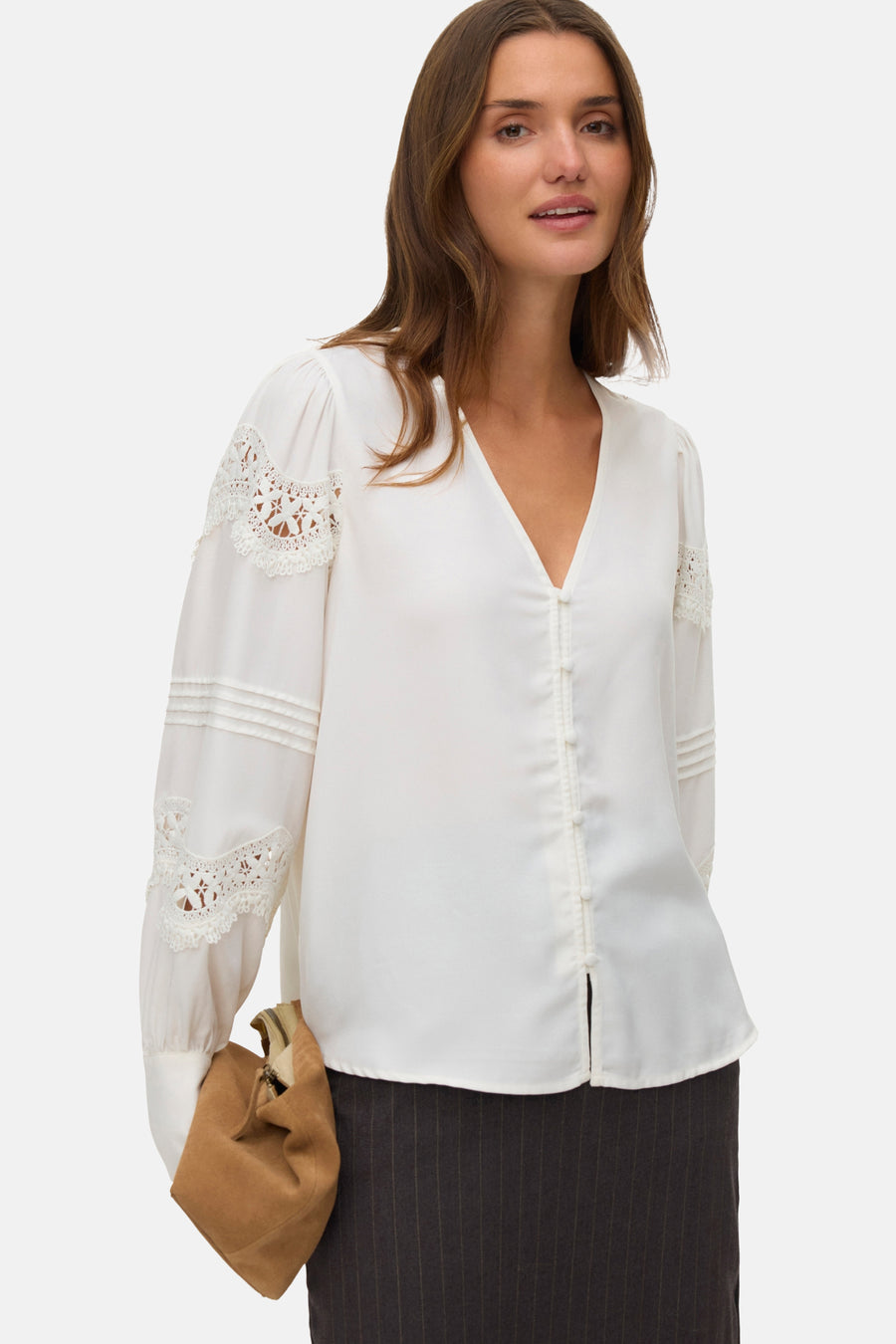 Chemise à manches longues - blanc - VERO MODA® - 1