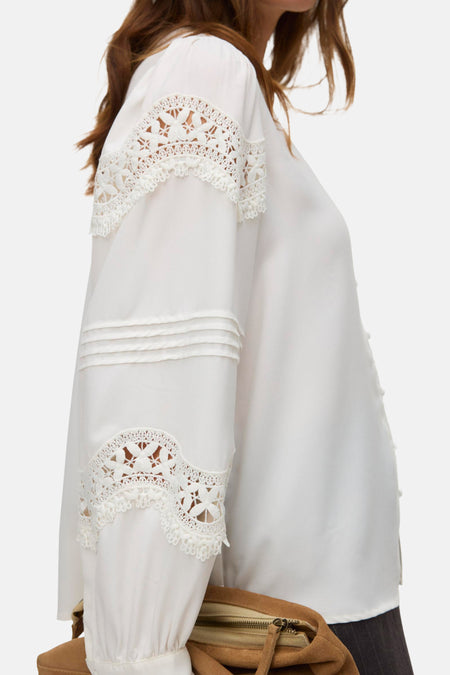 Chemise à manches longues - blanc