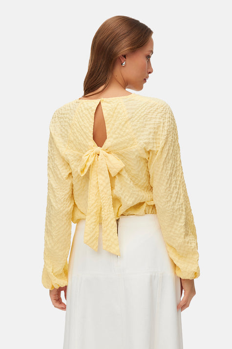 Blouse à manches longues - jaune