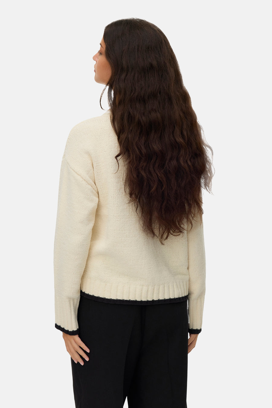 Pull à col rond - écru - VERO MODA®