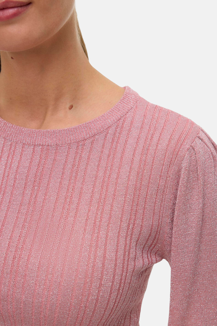 Pull à col rond - rose - VERO MODA®