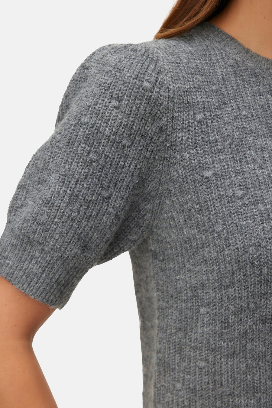 Pull à col rond - gris