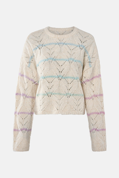 Pull à col rond - beige