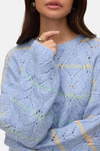 Pull à col rond - bleu - VERO MODA® - 4