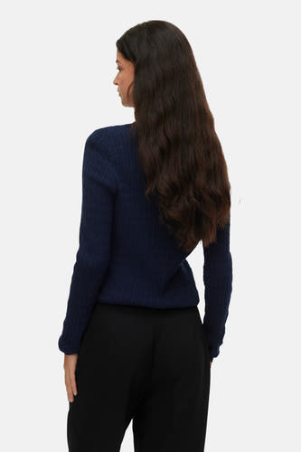 Pantalon noir VERO MODA, avec une texture lisse et une jambe large.