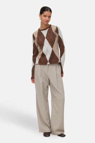 Pull à col rond - brun - VERO MODA®