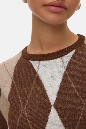 Pull à col rond - brun - VERO MODA®