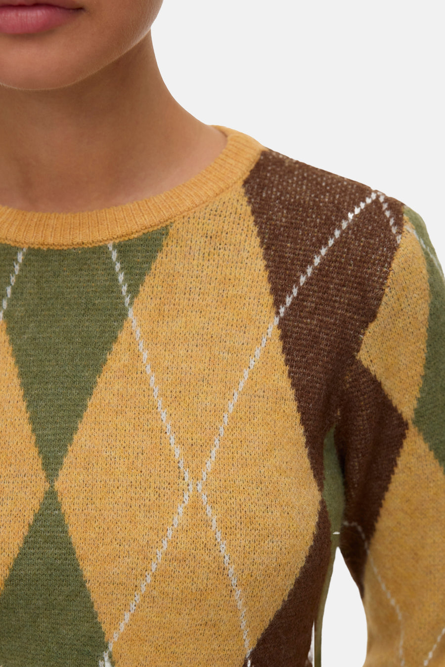 Pull à col rond - jaune - VERO MODA®