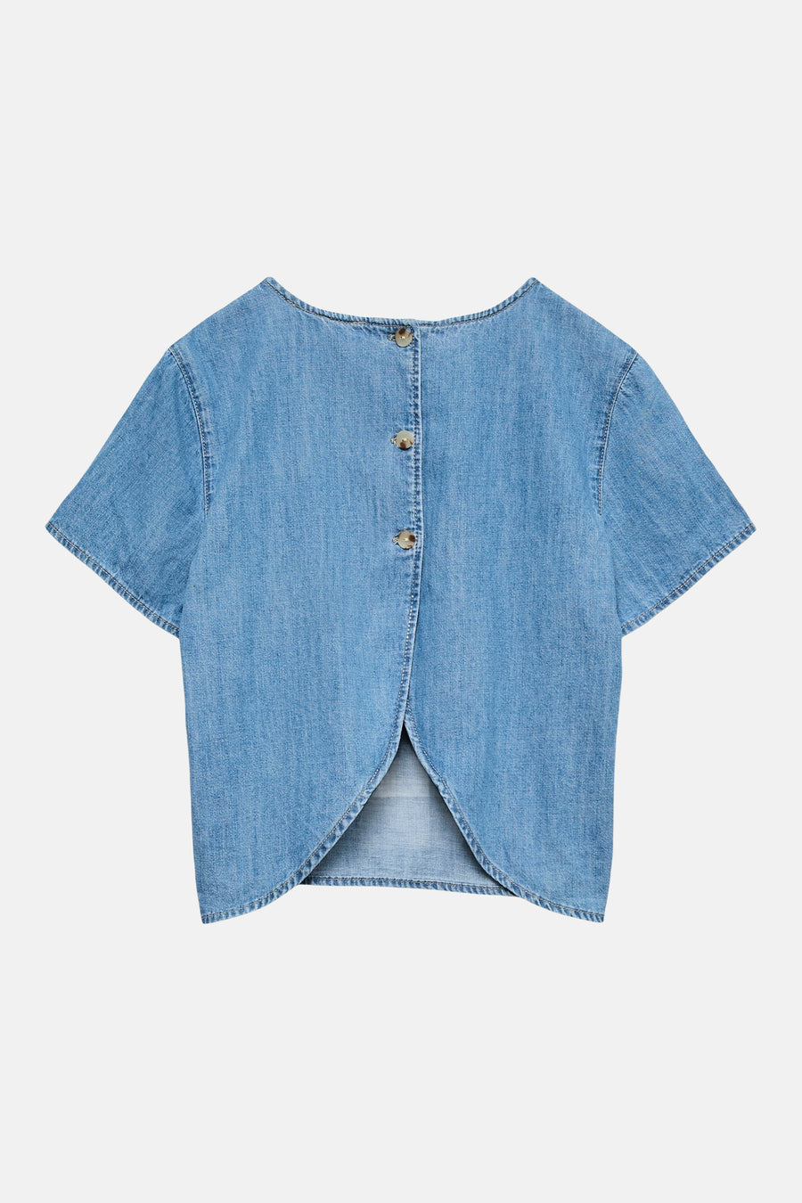 Blouse à manches courtes - dark blue denim