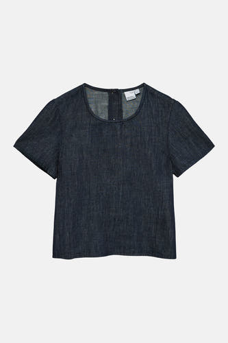 Blouse à manches courtes - dark blue denim