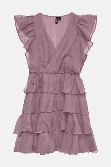 VMSABRINA SS SHORT FLOUNCE DRESS WVN EXP