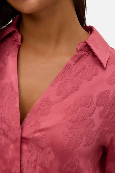 Chemise à manches longues - rose