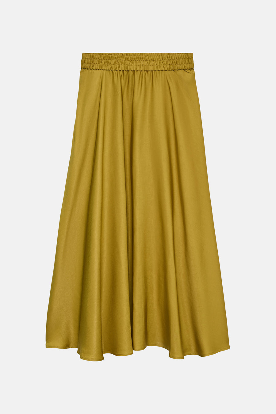 Jupe longue verte de VERO MODA® avec taille élastique et tissu souple et texturé.