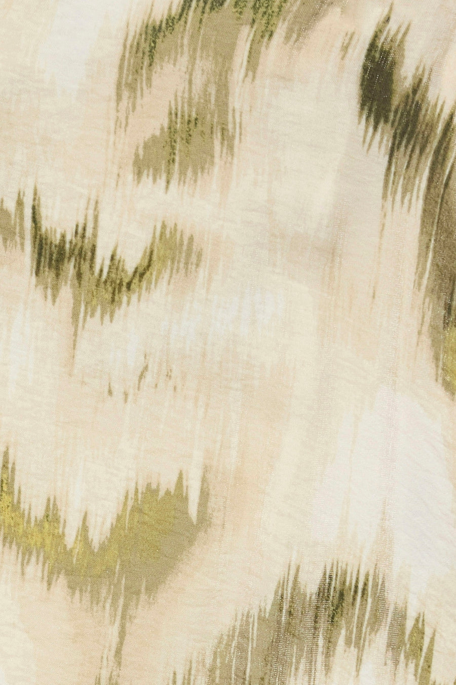 Multikleurige rok van VERO MODA, met een abstract, aquarelachtig patroon in beige- en groentinten.