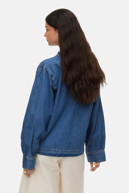 Blouse à manches longues - Medium Blue Denim