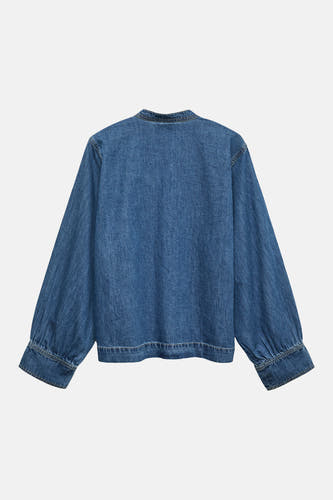 Blouse à manches longues - bleu