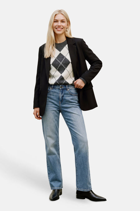 Pull col O - Dark Grey Melange