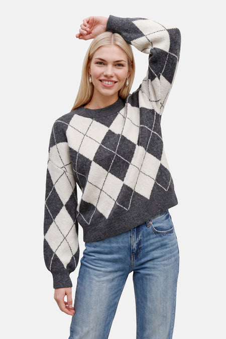 Pull col O - Dark Grey Melange
